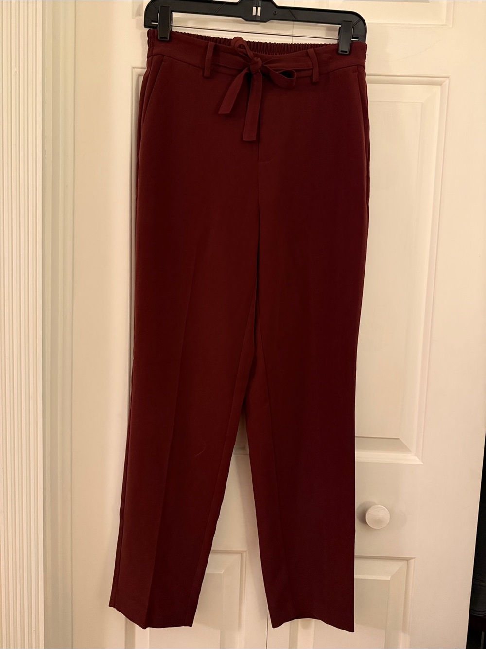 Nine West Burgundy Tie-Waist Trousers